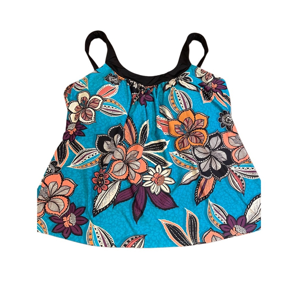 Coco Reef Tankini Top 38D – Bra-Sized Underwire Swim Top Safari Tropical Print - Picture 4 of 9